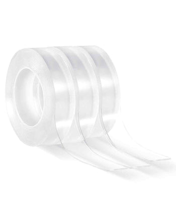 Double Sided Tape Heavy Duty, 16 ft Nano Mounting Tape( 3 Pack), Strong Adhesive & Reusable, Clear Two Sided Wall Tape, Removable Poster Picture Hanging Strips for Home Office Car Outdoor Use