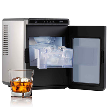 Countertop Ice Maker, 22 lbs per Day, Self-Cleaning Portable Machine with Tong, Drawer-Style Ice Access, Ice-Making Machine with Large Square Cubes, for Home, Kitchen, Office, Bar & Party