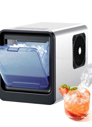 Countertop Ice Maker, 33 lbs per Day, Self-Cleaning Portable Machine with Scoop, Drawer-Style Ice Access, Nugget Ice-Making Machine with Chewable Ices for Home, Kitchen, Office, Bar & Party