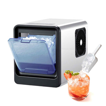 Countertop Ice Maker, 33 lbs per Day, Self-Cleaning Portable Machine with Scoop, Drawer-Style Ice Access, Nugget Ice-Making Machine with Chewable Ices for Home, Kitchen, Office, Bar & Party