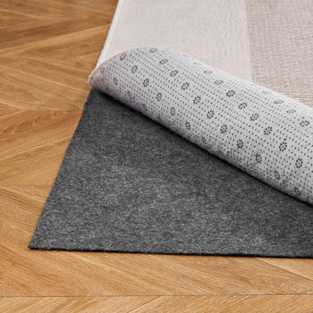 Rug Pad 3 x 5 ft, Non-slip Carpet Area Pad, Rug Mat Padding with Dual Surface Felt Cushion & Rubber Gripper, Hardwood Floor Protection for All Floors, Finishes, Keeps Carpets in Place