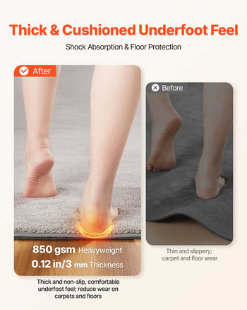 Rug Pad 8 x 10 ft, Non-slip Carpet Area Pad, Rug Mat Padding with Dual Surface Felt Cushion & Rubber Gripper, Hardwood Floor Protection for All Floors, Finishes, Keeps Carpets in Place