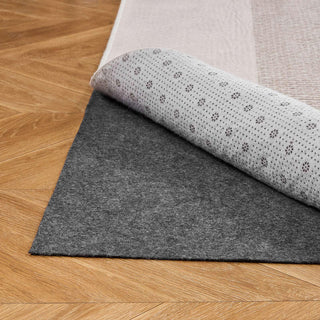 Rug Pad 9 x 12 ft, Non-slip Carpet Area Pad, Rug Mat Padding with Dual Surface Felt Cushion & Rubber Gripper, Hardwood Floor Protection for All Floors, Finishes, Keeps Carpets in Place