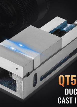 Milling Vise 4"/100mm,Bench Clamp Vise Nodular Cast Iron Material,Clamping Vise Clamping Force 19KN Max, Milling Machine Vise