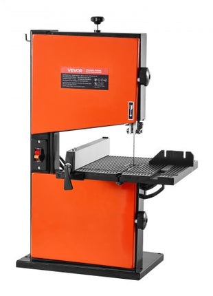 Band Saw, 9-Inch, Woodworking Benchtop Bandsaw with 1/2 HP Motor, 3.5-Inch Max Cutting Height, 11.8 x 11.8 in Cast Aluminum Table, 0-45° Tilting Range, with Miter Gauge, Fence, for Woodworking