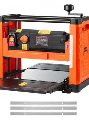 Thickness Planer, Two Speed, 13-Inch Width Worktable Power Benchtop Planer, Three-Blade, 2000W 23500 RPM Powerful Motor, Dual Rollers, Over Protection, Woodworking for Hard & Soft Wood Material