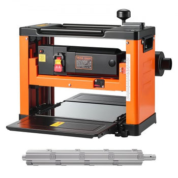 Thickness Planer, 13-Inch Width Worktable, Woodworking Power Benchtop Planer, Spiral-Style Cutterhead with 24 Inserts, 2000W 23500 RPM Powerful Motor, Single Speed, for Hard & Soft Wood Material
