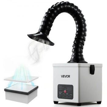 Solder Fume Extractor, 3-Stage Filtration Soldering Smoke Absorber with 180 m³/h Strong Suction & 3-Level Airflow, Compact Desktop Brushless Smoke Extractor for Soldering DIY Welding