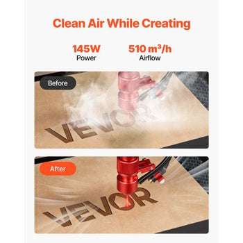 Solder Fume Extractor, Upgraded 4-Stage Filtration Soldering Smoke Absorber with 510 m³/h Strong Suction, 10-Speed & Remote Control Brushless Smoke Extractor for Laser Engraving, 3D Printing