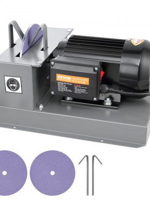 Lawn Mower Blade Sharpener, 2/3HP 500W Lawnmower Blade Grinder with 7-inch Ceramic Grinding Wheel, Powerful Bench Mower Sharpening Machine for High/Low Lift Blades, Gator Blades, Flat Blades