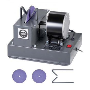 Lawn Mower Blade Sharpener, 1/3HP Lawnmower Blades Grinder with 7" Ceramic Grinding Wheel, 30° or 40° Blade Sharpening Machine for High Lift, Low Lift, Gator & Flat Blades