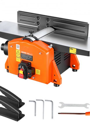 Spiral Benchtop Jointer, 8 Inch, 2 HP 8500 RPM Bench Top Wood Jointer, with 18-Blade Spiral Cutterhead, Extendable Cast Aluminum Table, Up to 1/8 in Depth, Adjustable Fence, for Woodworking DIY
