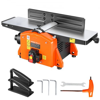Spiral Benchtop Jointer, 8 Inch, 2 HP 8500 RPM Bench Top Wood Jointer, with 18-Blade Spiral Cutterhead, Extendable Cast Aluminum Table, Up to 1/8 in Depth, Adjustable Fence, for Woodworking DIY
