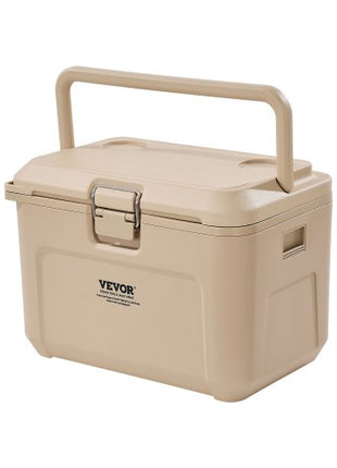 Portable Cooler, 16.5 QT Hard Cooler with Ice Retention, Heavy-Duty Handles and Cup Holder, Lightweight Rigid Material Insulated Portable Cooler, Suitable for Family Picnics and Short Trips