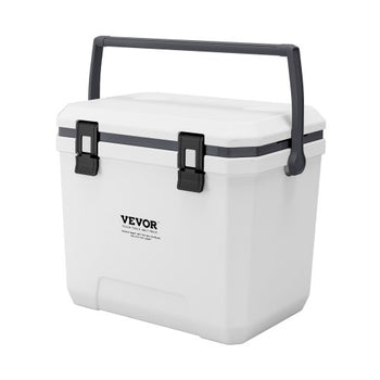 Portable Cooler, 38 QT Hard Cooler with Ice Retention, Heavy-Duty Handles and Cup Holder, Lightweight Rigid Material Insulated Portable Cooler, Suitable for Family Picnics and Long Trips