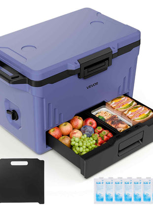 Hard Cooler, 50QT Portable Cooler, Leak-Resistant Coolbox Keeps Contents Cool for 48 Hours, Insulated Chests with Ice Retention and Heavy-Duty Handle, Ultra-Light for Camping, Concerts, Sports