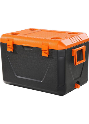 Portable Cooler, 63 QT Hard Cooler with Ice Retention, Heavy-Duty Handles and Cup Holder, Lightweight Rigid Material Insulated Portable Cooler, Suitable for Family Picnics and Long Trips