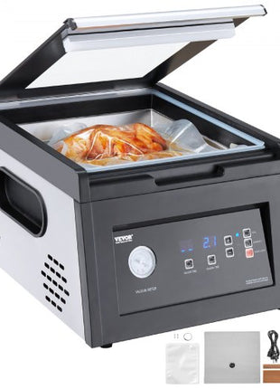 Chamber Vacuum Sealer, 380W Vacuum Pump Power, Sealing Bag Packing Machine for Wet Foods, Meat, Compact Design with 11.5 in Sealing Length, Ideal Commercial Sealer for Professional and Home Use