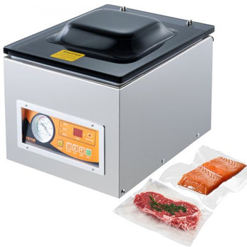 Chamber Vacuum Sealer, 260W Sealing Power, Vacuum Packing Machine for Wet Foods, Meats, Marinades and More, Compact Size with 10.2 in Sealing Length, Applied in Home Kitchen