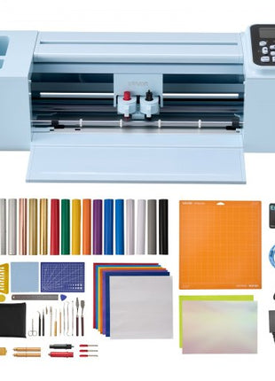 Vinyl Cutting Machine, 12 in, Button and Screen Controlled Vinyl Cutter with Materials and Tool Kit, 20000+ Built-in Design Resources, Compatible with Mac, Windows, Android and iOS, for Crafts