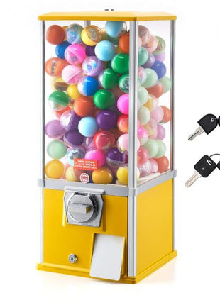 Gumball Machine, 25 inch Height Candy Vending Machine Dispenser, 25-Cent Vending Machines for Shopping Malls, Supermarkets, Amusement Parks, Arcades, Holds Up to 230 1.77 inch Spherical Candies