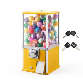 Gumball Machine, 21 inch Height Candy Vending Machine Dispenser, 25-Cent Vending Machines for Shopping Malls, Supermarkets, Amusement Parks, Arcades, Holds Up to 180 1.77 inch Spherical Candies