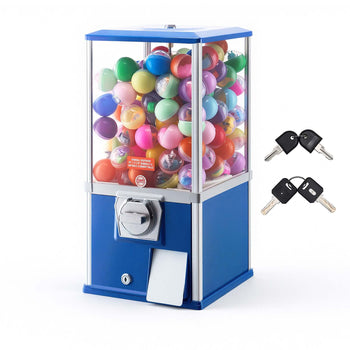 Gumball Machine, 21 inch Height Candy Vending Machine Dispenser, 25-Cent Vending Machines for Shopping Malls, Supermarkets, Amusement Parks, Arcades, Holds Up to 180 1.77 inch Spherical Candies