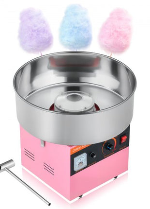 Cotton Candy Machine Commercial, 1000W Electric Candy Floss Maker, Easy Use with 15 inch Stainless Steel Bowl and Sugar Scoop, Makes Hard Candy for Home Kids Birthday, Family Party, Pink