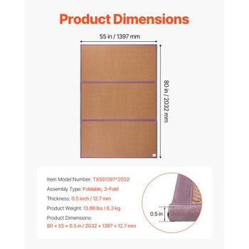 Japanese Tatami Mat, 80 x 55 in Foldable Handwoven Natural Rattan Tatami Mat, Non-Slip & Easily Cleaned Japanese Tatami Floor Mat, Summer Breathable Sleeping Mat for Meditation Yoga Relaxation