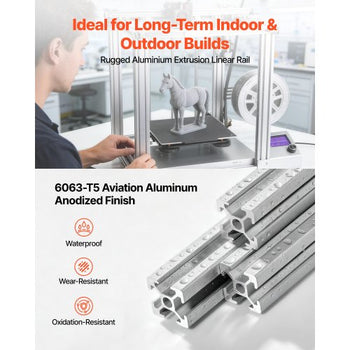 10PCS 2020 Aluminum Extrusion Profile, 39.37 Inch 1000 mm, T Slot European Standard Anodized Linear Rail, High-Strength Extruded Aluminum Rail, for 3D Printer Parts and CNC DIY Workbench, Silver
