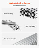 10PCS 2020 Aluminum Extrusion Profile, 48 Inch 1220 mm, T Slot European Standard Anodized Linear Rail, High-Strength Extruded Aluminum Rail, for 3D Printer Parts and CNC DIY Workbench, Silver