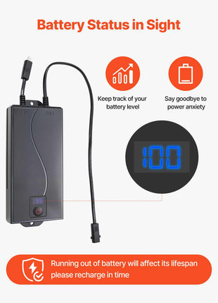 Battery Pack for Reclining Furniture, 2500 mAh Rechargeable Recliner Battery Pack, with Universal 2-Pin Connection and LED Display Screen, for Electric Recliner, Sofa, Couch, and Lift Chair