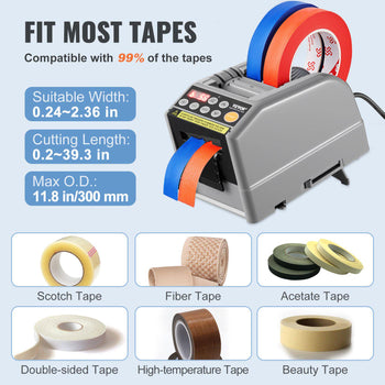 Automatic Tape Dispenser Adhesive Electric Tape Cutter Packaging Machine Tape Cutting Machine 6-60mm Tape Width