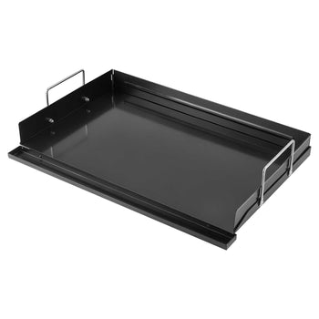 Carbon Steel Griddle 24x16 inch Flat Top Pre-Seasoned Plate Handle, for BBQ Eggs Burger, Even Heat Distribution, Non-Stick Portable Rectangular Family Cookware for Outdoor Gas Grill/Stove, Oven