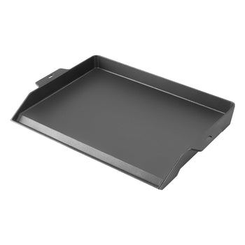 Cast Iron Griddle 23x16 inch Flat Top Pre-Seasoned Plate Handle, for BBQ Eggs Burger, Even Heat Distribution, Non-Stick Portable Rectangular Family Cookware for Outdoor Gas Grill/Stove, Oven