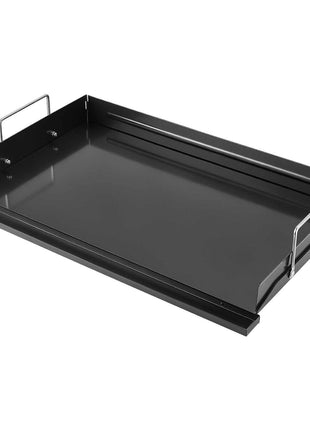 Carbon Steel Griddle 25x16 inch Flat Top Pre-Seasoned Plate Handle, for BBQ Eggs Burger, Even Heat Distribution, Non-Stick Portable Rectangular Family Cookware for Outdoor Gas Grill/Stove, Oven