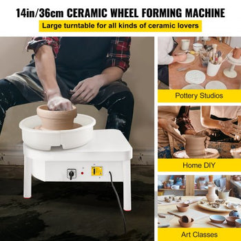Pottery Wheel 36cm Pottery Forming Machine with Foot Pedal Pottery Wheel for Adults 450W Electric Pottery Wheel for DIY Clay Art Craft
