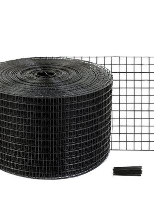 8 inch x 100ft Solar Panel Bird Guard, Critter Guard Roll Kit with Rust-proof PVC Coating, Solar Panel Guard with 50pcs Tire Wires, 1/2 inch Wire Roll Mesh