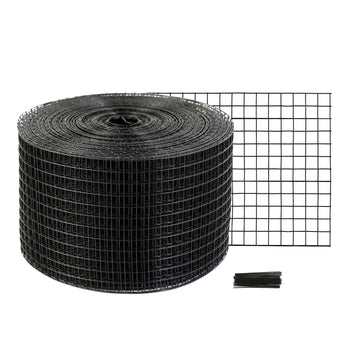 8 inch x 100ft Solar Panel Bird Guard, Critter Guard Roll Kit with Rust-proof PVC Coating, Solar Panel Guard with 50pcs Tire Wires, 1/2 inch Wire Roll Mesh