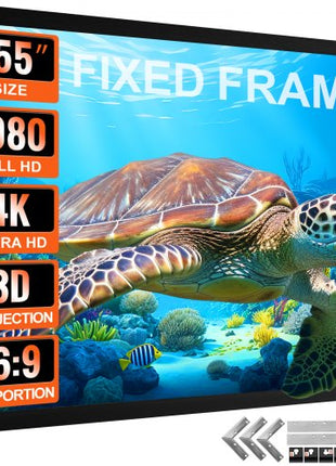 Big 155" Diagonal 16:9 HD Projector Screen Home Theater Outdoor Use