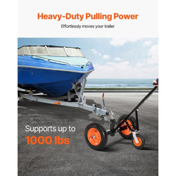 Trailer Dolly, 1000lbs Tongue Weight Capacity, Carbon Steel Trailer Mover with 2 inch Ball, 14 inch Pneumatic Tires, Portable Tow Dolly for Moving RV Trailer