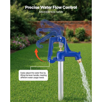 Frost Proof Yard Hydrant, 3.22FT Freeze-Proof Outdoor Faucet with 12" Bury Depth, 3/4" NPT Pipe Connection & 3/4" NH Hose Coupling, No Lead Freezeless Hydrant for Yard Garden Farm Irrigation