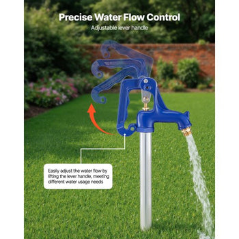 Frost Proof Yard Hydrant, 5.24FT Freeze-Proof Outdoor Faucet with 36" Bury Depth, 3/4" NPT Pipe Connection & 3/4" NH Hose Coupling, No Lead Freezeless Hydrant for Yard Garden Farm Irrigation