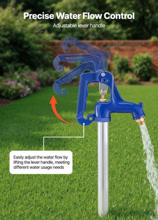 Frost Proof Yard Hydrant, 6.22FT Freeze-Proof Outdoor Faucet with 48" Bury Depth, 3/4" NPT Pipe Connection & 3/4" NH Hose Coupling, No Lead Freezeless Hydrant for Yard Garden Farm Irrigation