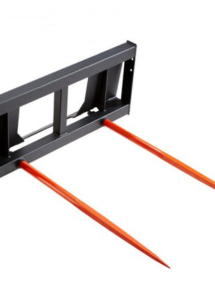 49" Hay Spear, Bale Spears 3000lbs Loading Capacity, Skid Steer Loader Tractor Attachment 2pcs Spears, Quick Attach Spike Forks