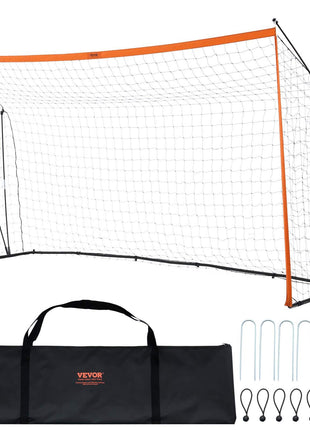 Portable Soccer Goal, 12x6 ft Adults Kids Backyard Soccer Net, Large Practice Soccer Net, Steel Fiberglass Structure Training Goal Set, All-Weather Outdoor Soccer Goals with Carry Bag, Orange