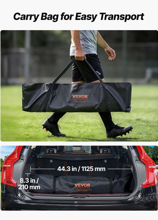 Portable Soccer Goal, 12x6 ft Adults Kids Backyard Soccer Net, Large Practice Soccer Net, Steel Fiberglass Structure Training Goal Set, All-Weather Outdoor Soccer Goals with Carry Bag, Yellow