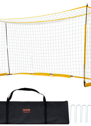 Portable Soccer Goal, 12x6 ft Adults Kids Backyard Soccer Net, Large Practice Soccer Net, Steel Fiberglass Structure Training Goal Set, All-Weather Outdoor Soccer Goals with Carry Bag, Yellow