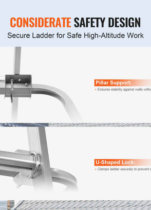 Ladder Stabilizer, Extension Ladder Standoff, Heavy Duty Wing Span/Wall Ladder Accessories for Roof Gutter, Easy to Use & Wide Adaptability & Anti-slip Rubber Feet, 330 lbs Weight Rating