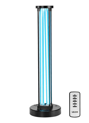 UV Light, 110W Ultraviolet Lamp with Ozone Purifier, UVC Lamp with 30/60/120 Minutes 3-Gear Timer and Remote Control, for Room up to 600 sqft, UVO Lights for Living Room, Bedroom, Hotel, School